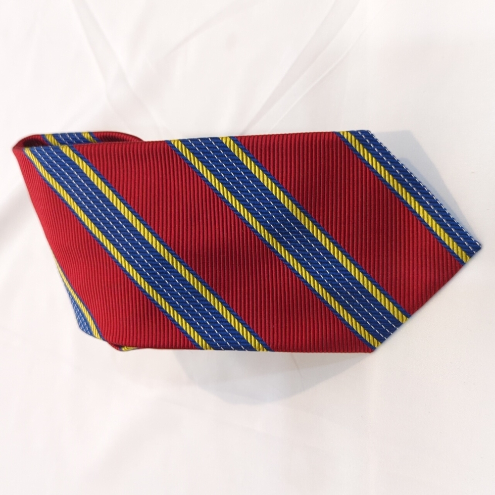 John Comfort Red Striped Tie